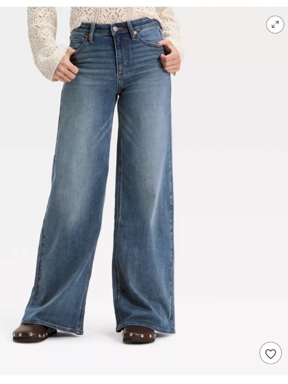 Universal thread high rise wide leg jeans size 4